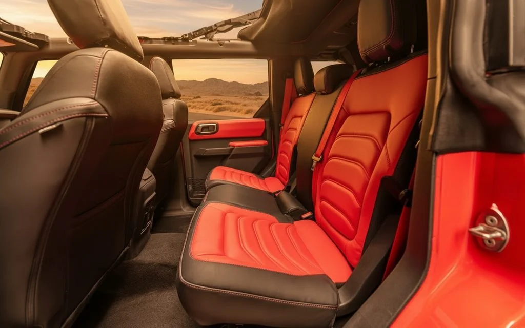 Ford Bronco 2023 leather seats and cabin – rental in Dubai