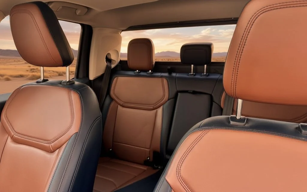 Ford Maverick 2022 leather seats and cabin – rental in Dubai