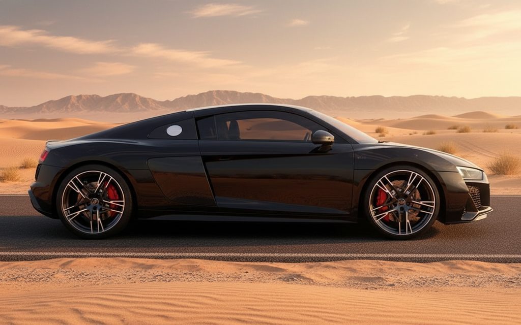 Audi R8 2023 Black side profile