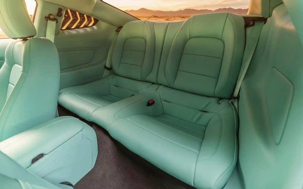 Ford Mustang 2021 leather seats and cabin – rental in Dubai