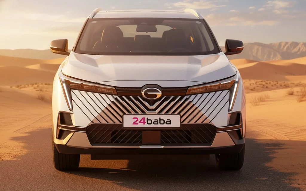 Gac Emkoo 2023 Silver front view with headlights – rental in Dubai