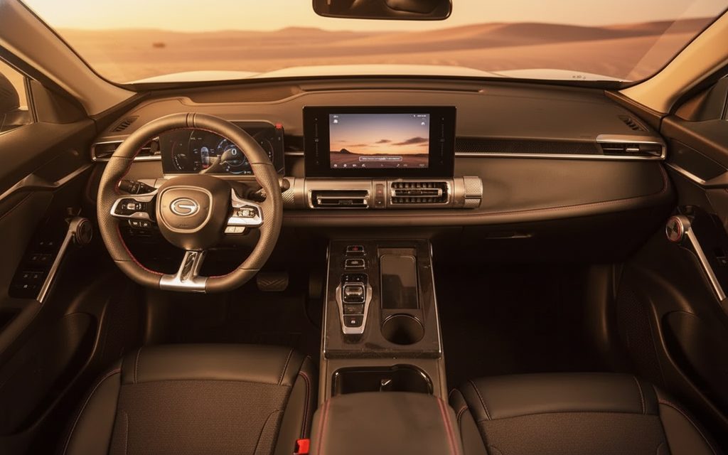 Gac Emkoo 2023 interior view showing trim – rental in Dubai