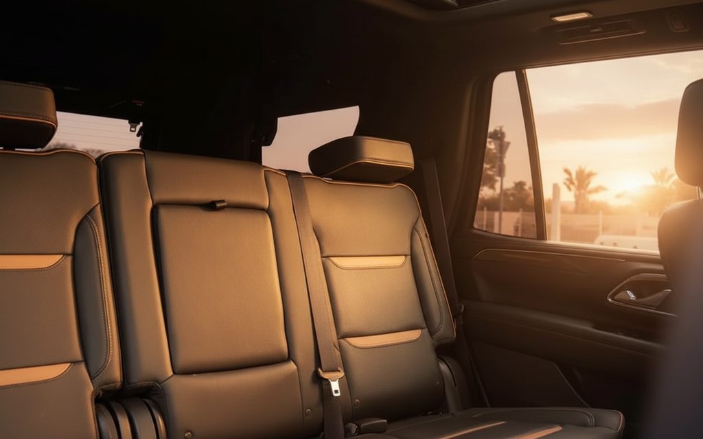 Gmc Yukon 2023 leather seats and cabin – rental in Dubai