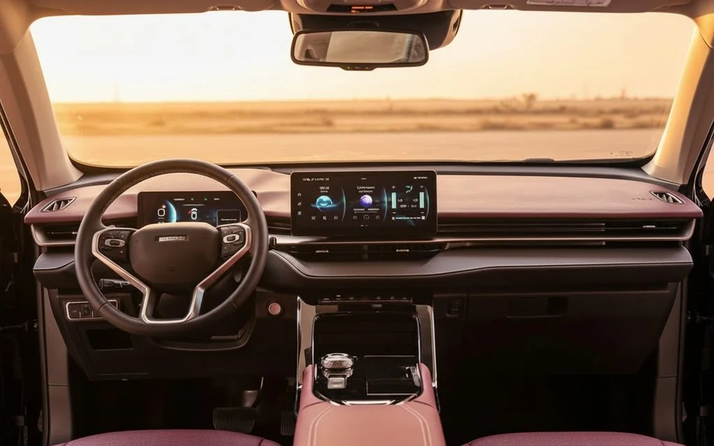 Haval H6 2023 interior view showing trim – rental in Dubai