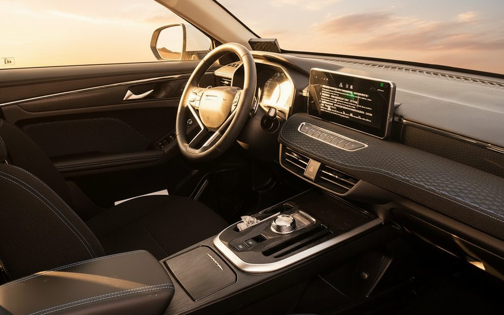 Haval Jolion 2023 interior view showing trim – rental in Dubai