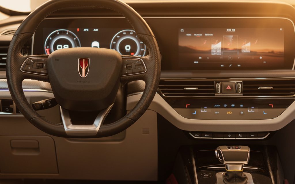 Hongqi Hs5 2022 interior view showing trim – rental in Dubai