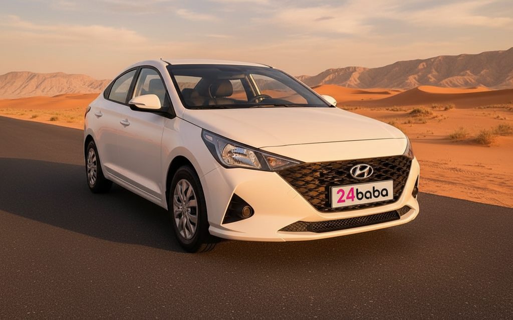 Hyundai Accent 2023 White cover image – rental in Dubai