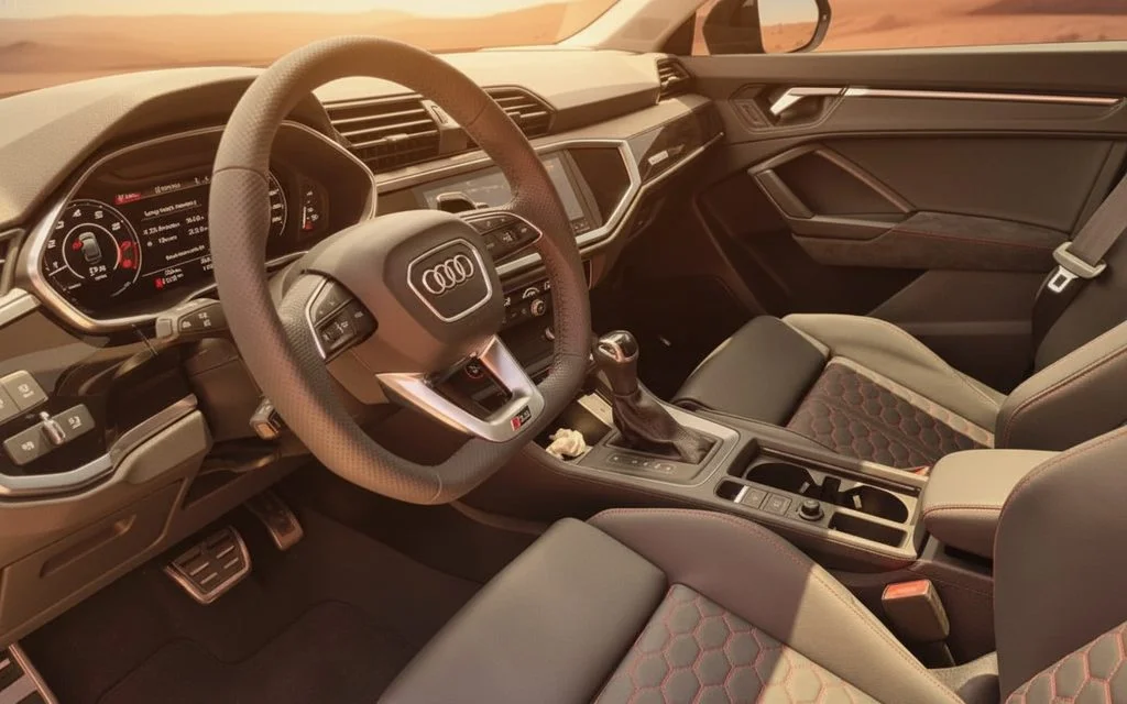 Audi RsQ3 2023 interior view showing trim