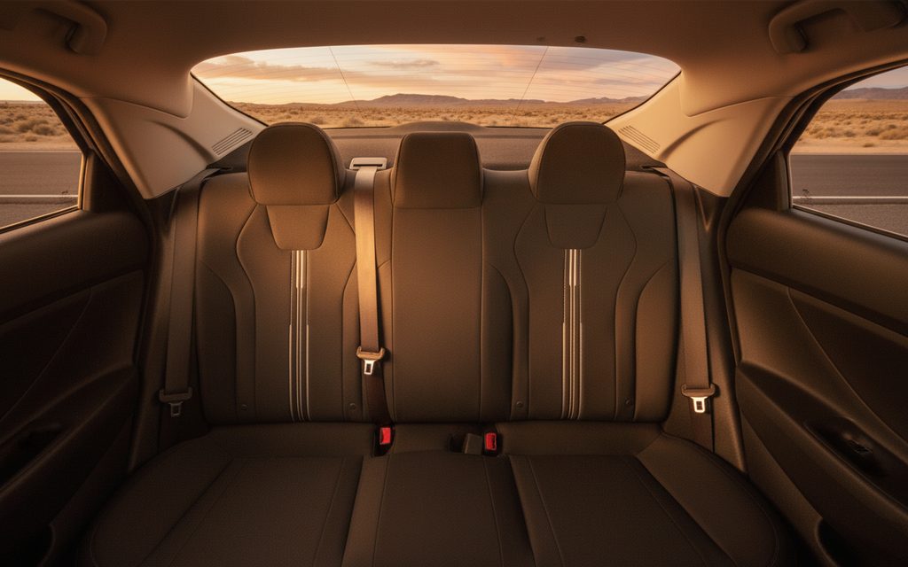 Hyundai Elantra 2021 leather seats and cabin – rental in Dubai