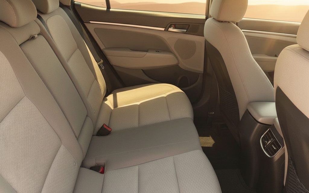 Hyundai Elantra 2020 leather seats and cabin – rental in Dubai