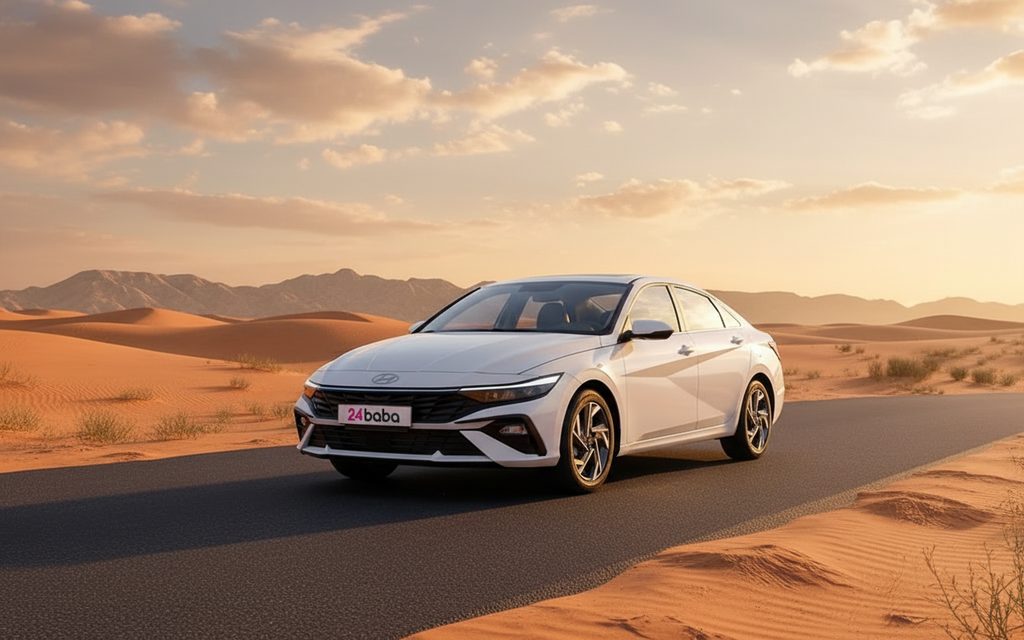 Hyundai Elantra 2025 White cover image – rental in Dubai