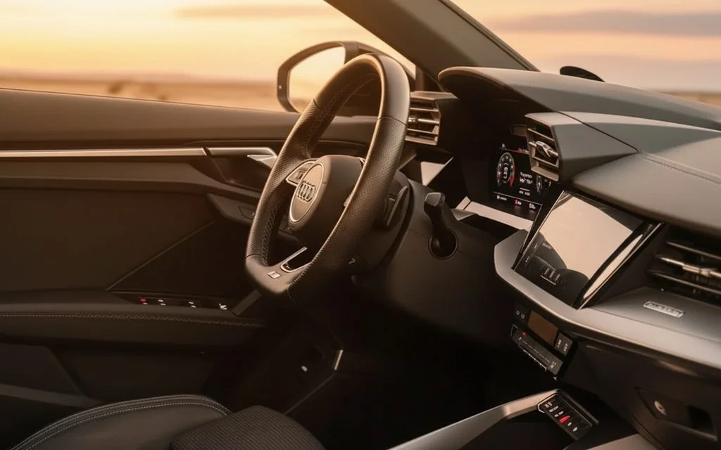 Audi S3 2021 interior view showing trim – rental in Dubai