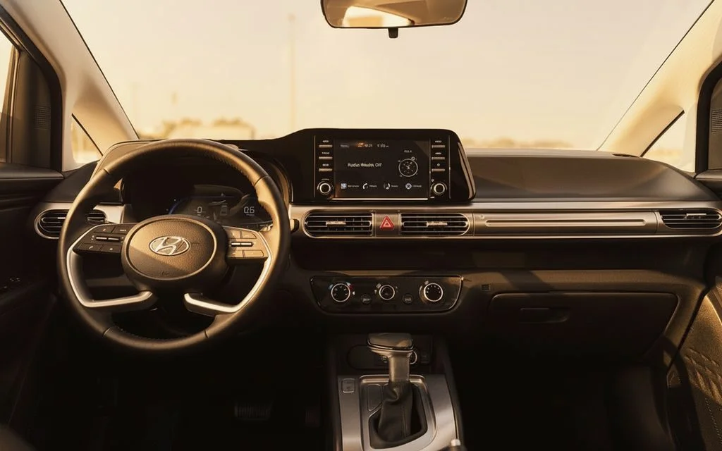 Hyundai Stargazer 2025 interior view showing trim – rental in Dubai
