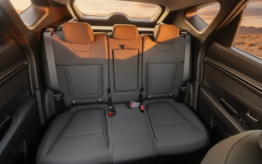 Hyundai Tucson 2024 leather seats and cabin – rental in Dubai