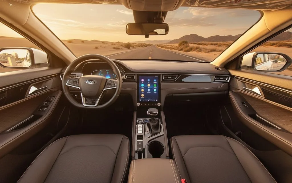 Jac J7 2023 interior view showing trim – rental in Dubai