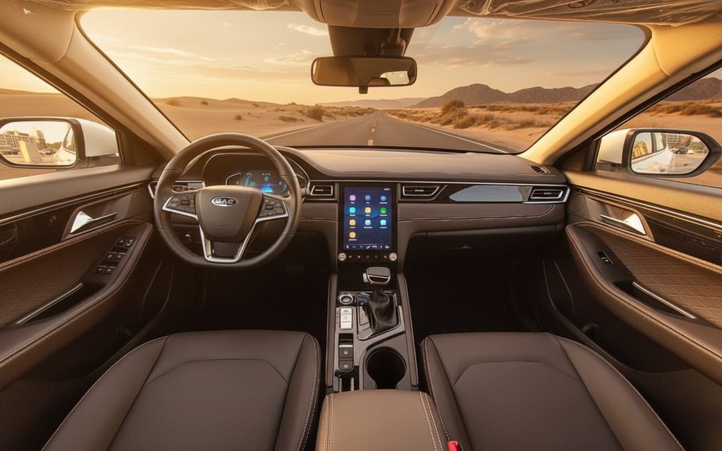 Jac J7 2023 interior view showing trim – rental in Dubai