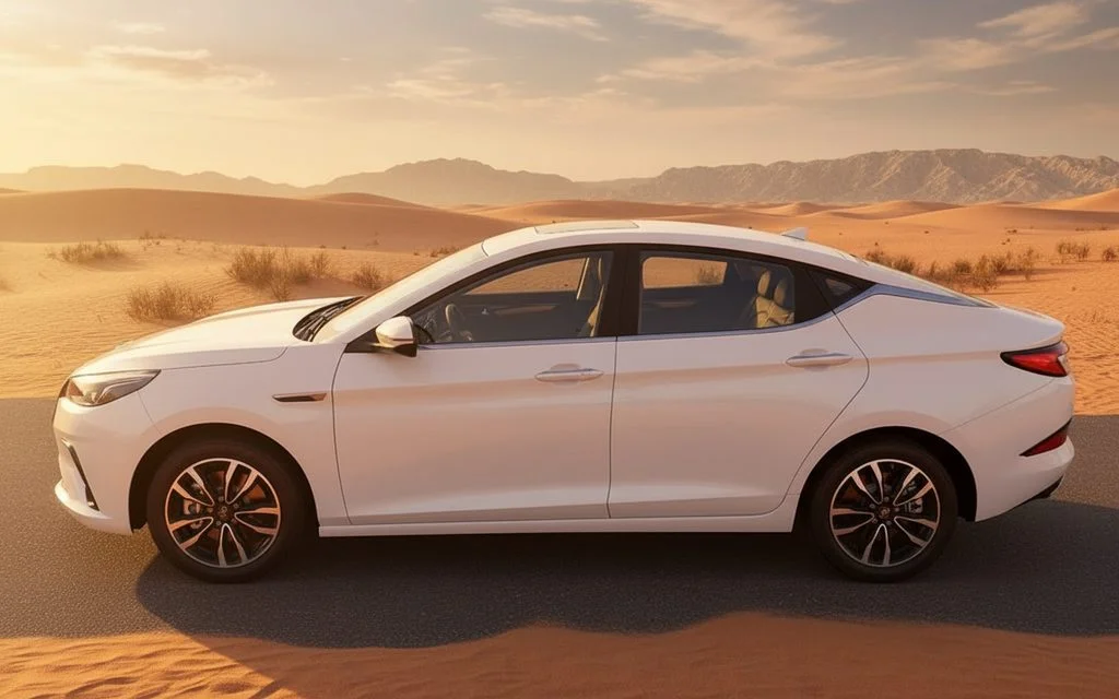 Jac J7 2023 White side profile – rental in Dubai