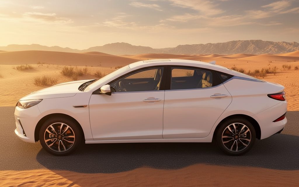 Jac J7 2023 White side profile – rental in Dubai