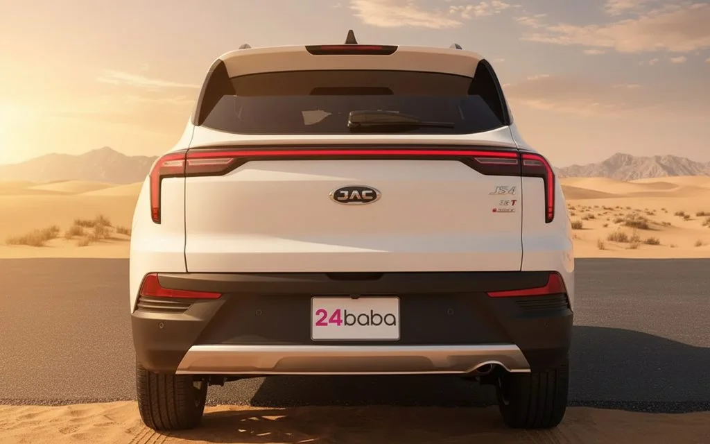 Jac Js4 2025 White rear view showing taillights – rental in Dubai