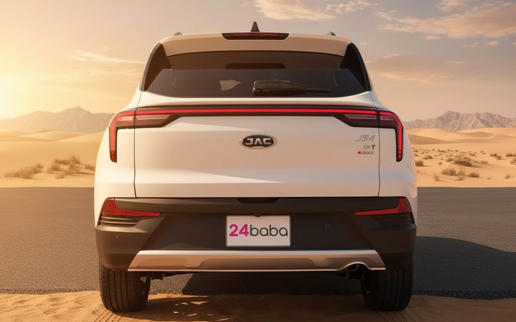 Jac Js4 2025 White rear view showing taillights – rental in Dubai
