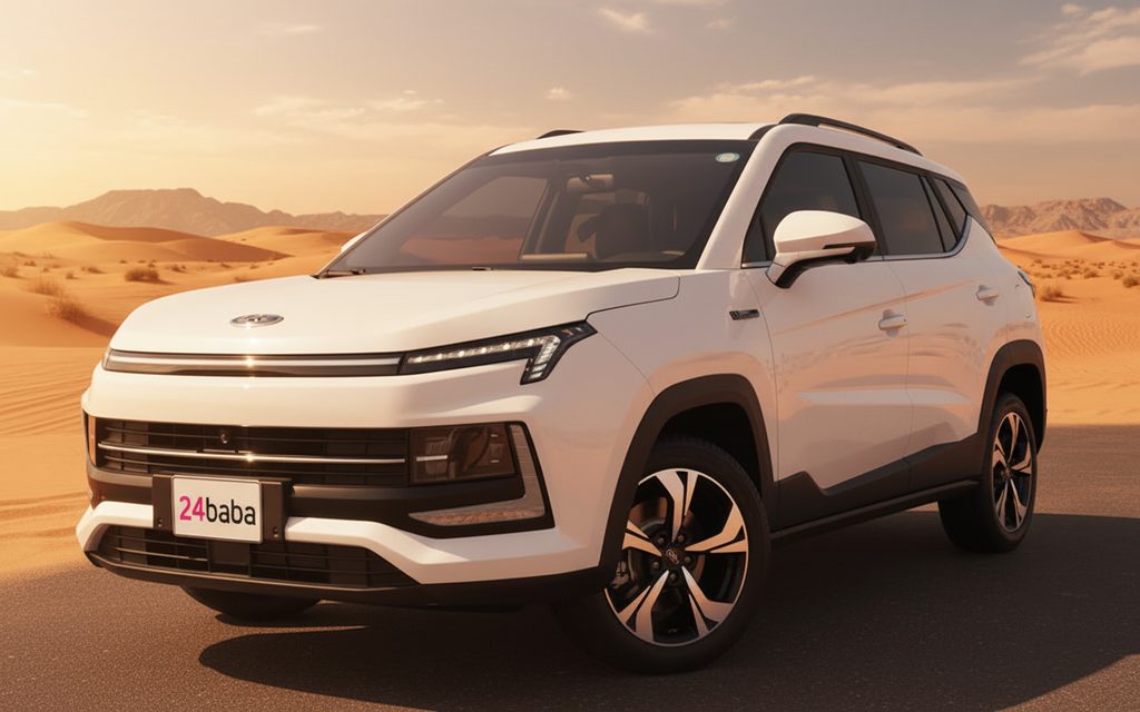 Jac Js4 2025 White front view with headlights – rental in Dubai