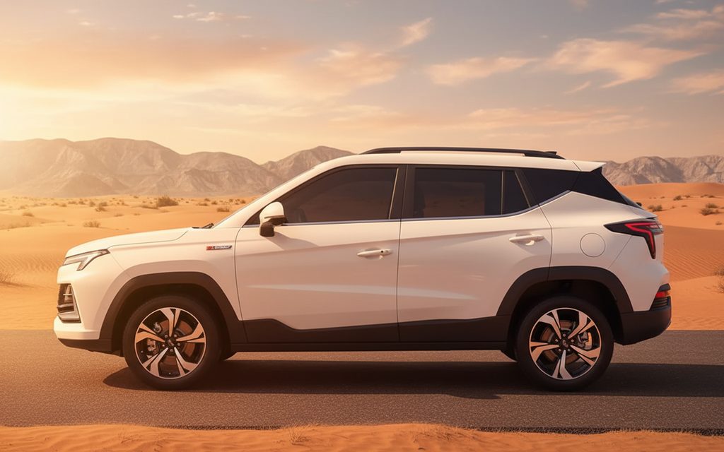 Jac Js4 2025 White side profile – rental in Dubai