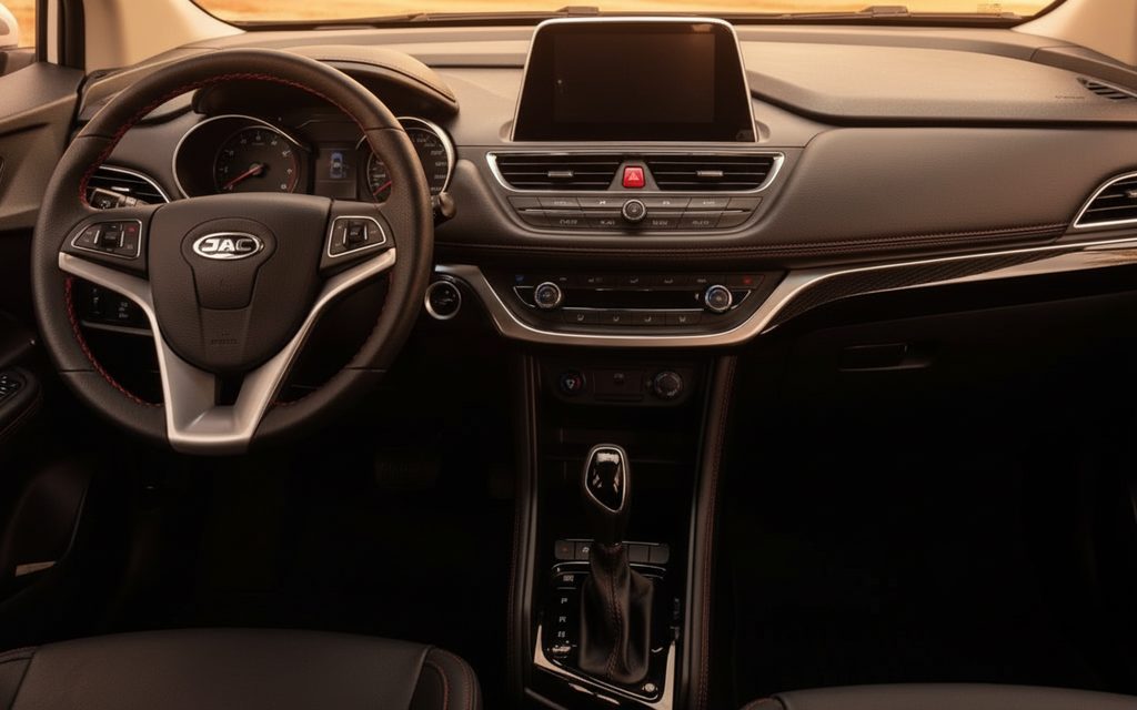 Jac S3 2023 dashboard and infotainment – rental in Dubai