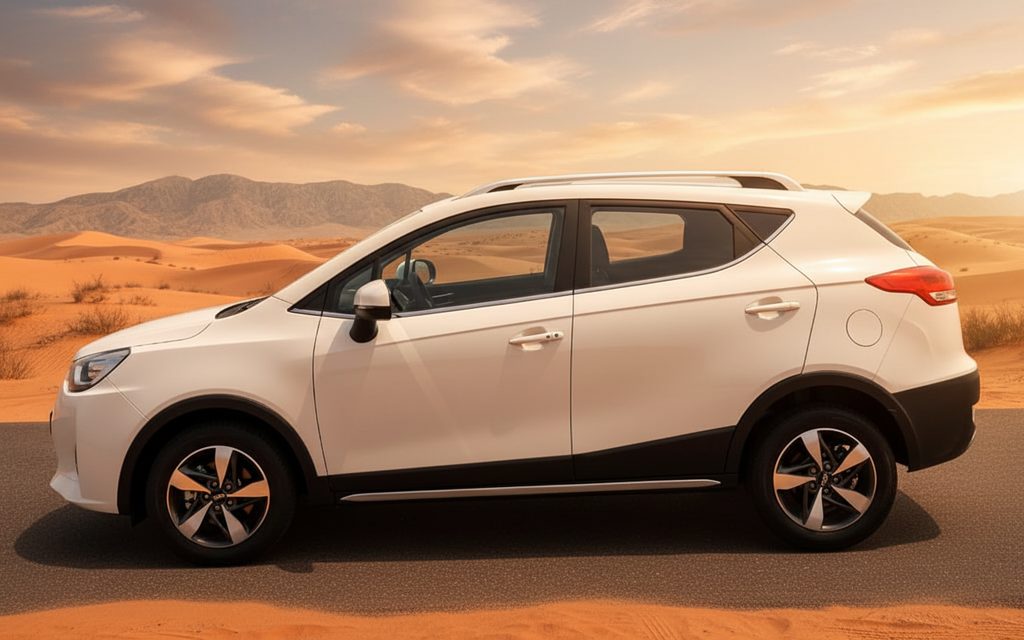 Jac S3 2023 White side profile – rental in Dubai