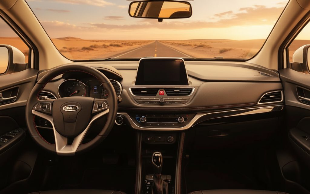 Jac S3 2023 interior view showing trim – rental in Dubai