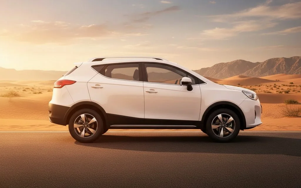 Jac S3 2023 White side profile – rental in Dubai