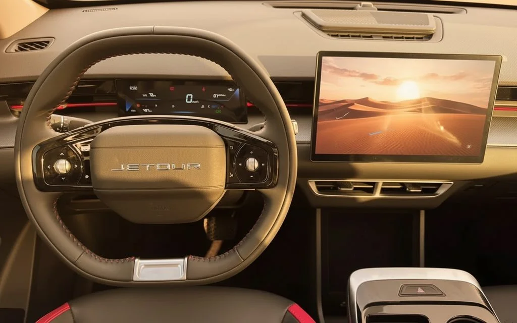 Jetour Dashing 2024 interior view showing trim – rental in Dubai