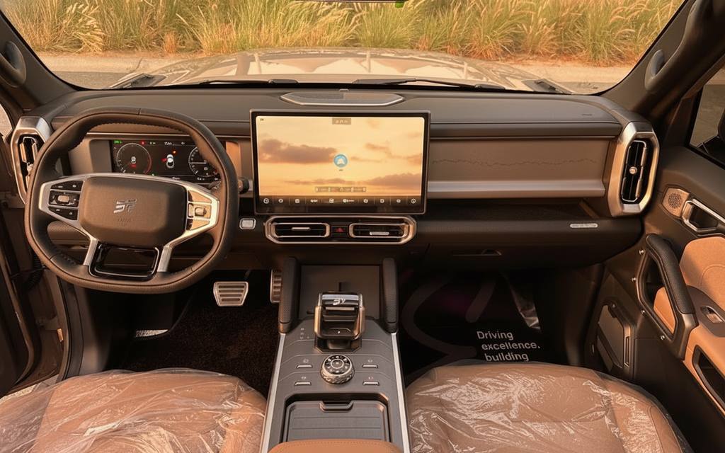 Jetour T2 2026 interior view showing trim – rental in Dubai