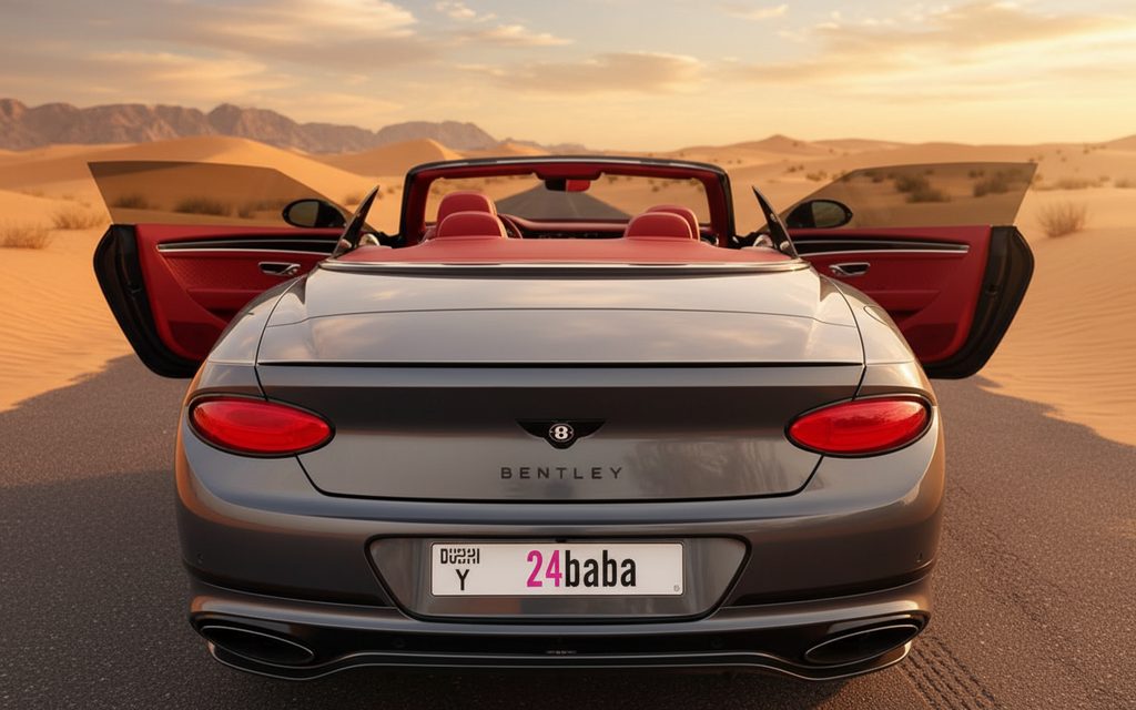 Bentley ContinentalGt Gtc 2022 Grey rear view showing taillights – rental in Dubai