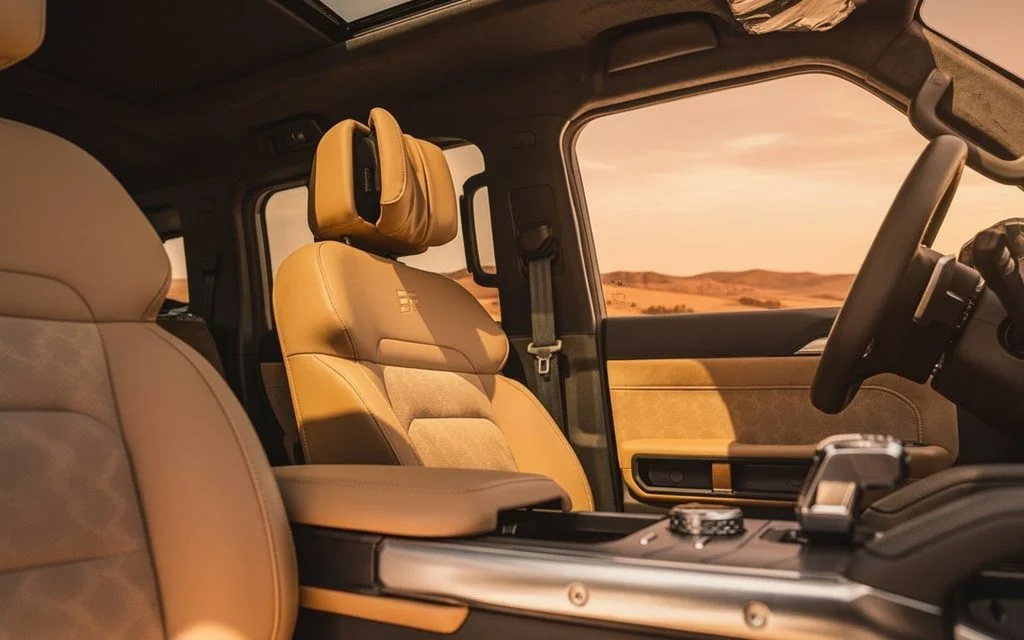 Jetour T2 2025 leather seats and cabin – rental in Dubai
