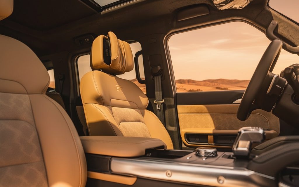 Jetour T2 2025 leather seats and cabin – rental in Dubai