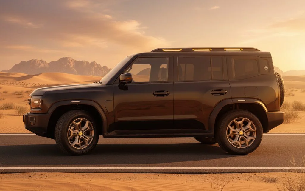 Jetour T2 2025 Black side profile – rental in Dubai