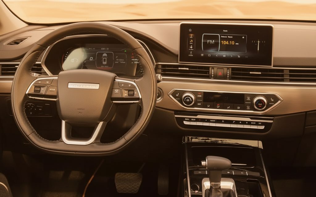 Jetour X70 2023 interior view showing trim – rental in Dubai