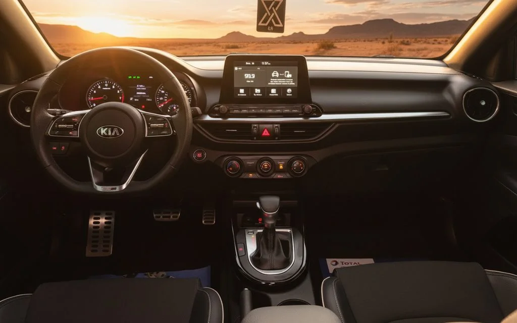 Kia Cerato 2020 interior view showing trim – rental in Dubai