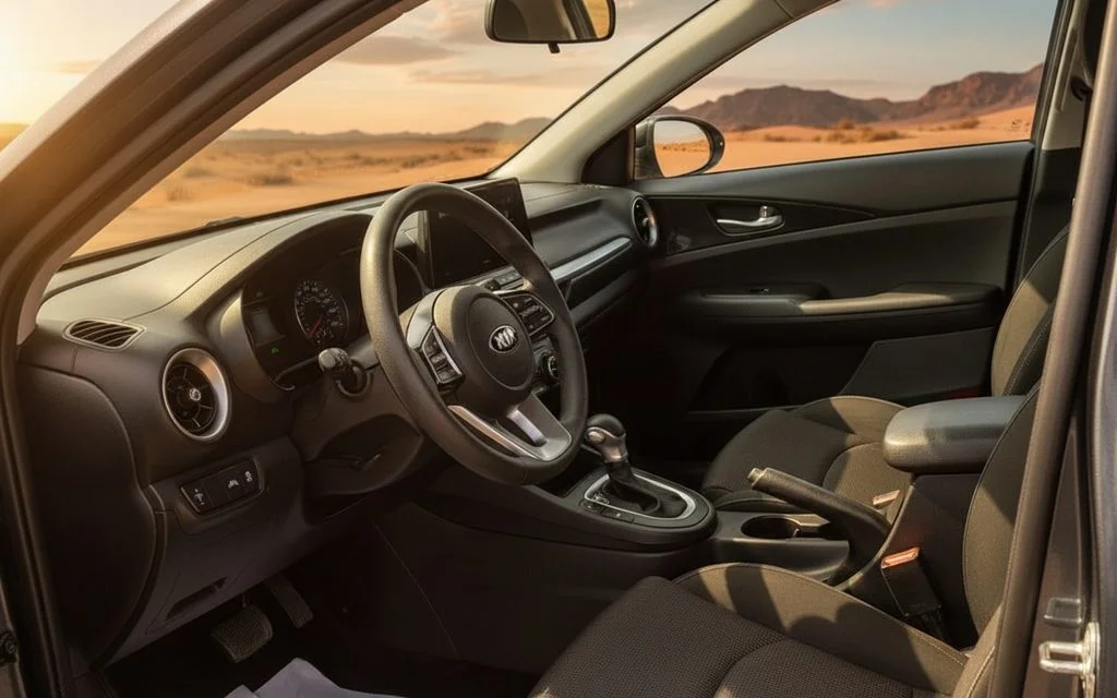 Kia Forte 2021 interior view showing trim – rental in Dubai