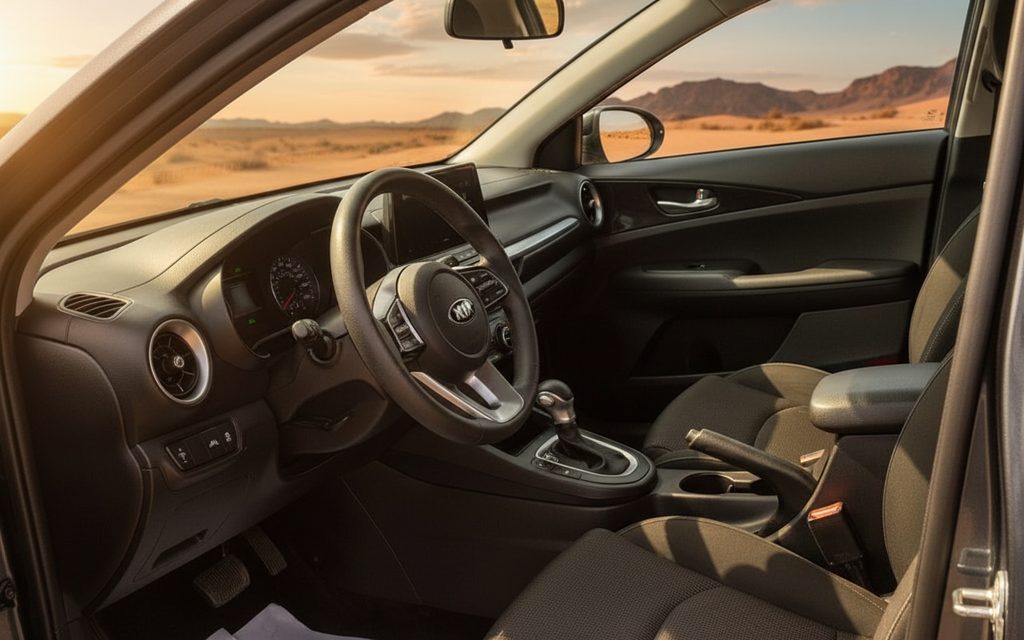 Kia Forte 2021 interior view showing trim – rental in Dubai