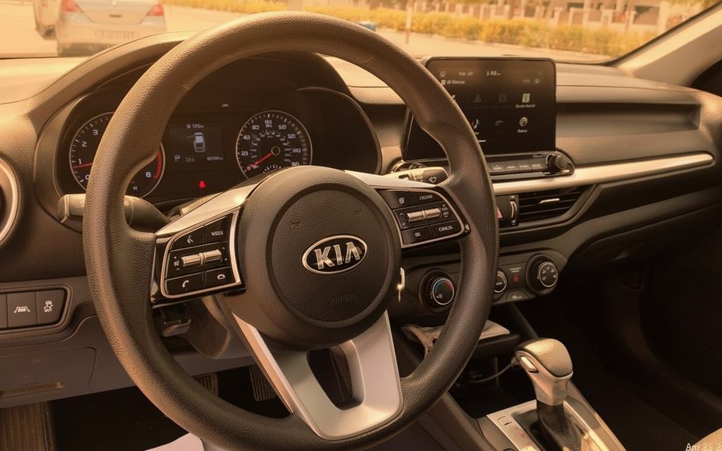 Kia Forte 2021 interior view showing trim – rental in Dubai