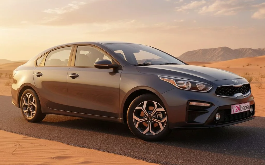 Kia Forte 2021 Grey side profile – rental in Dubai