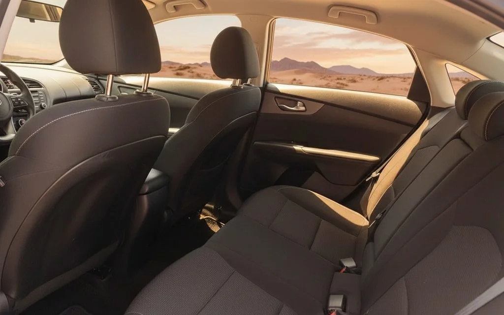 Kia Forte 2021 leather seats and cabin – rental in Dubai