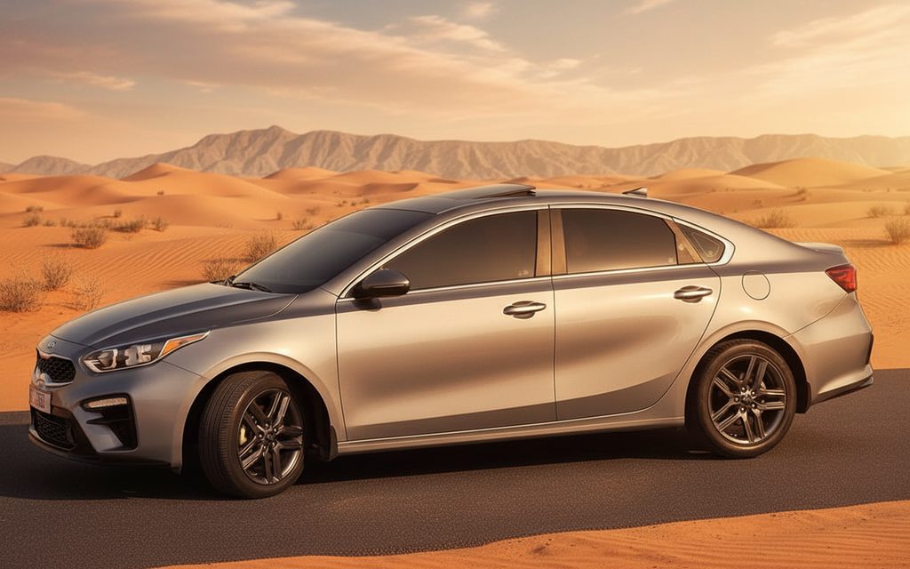 Kia Forte 2021 Silver side profile – rental in Dubai
