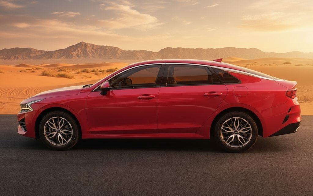 Kia K5 2023 Red side profile