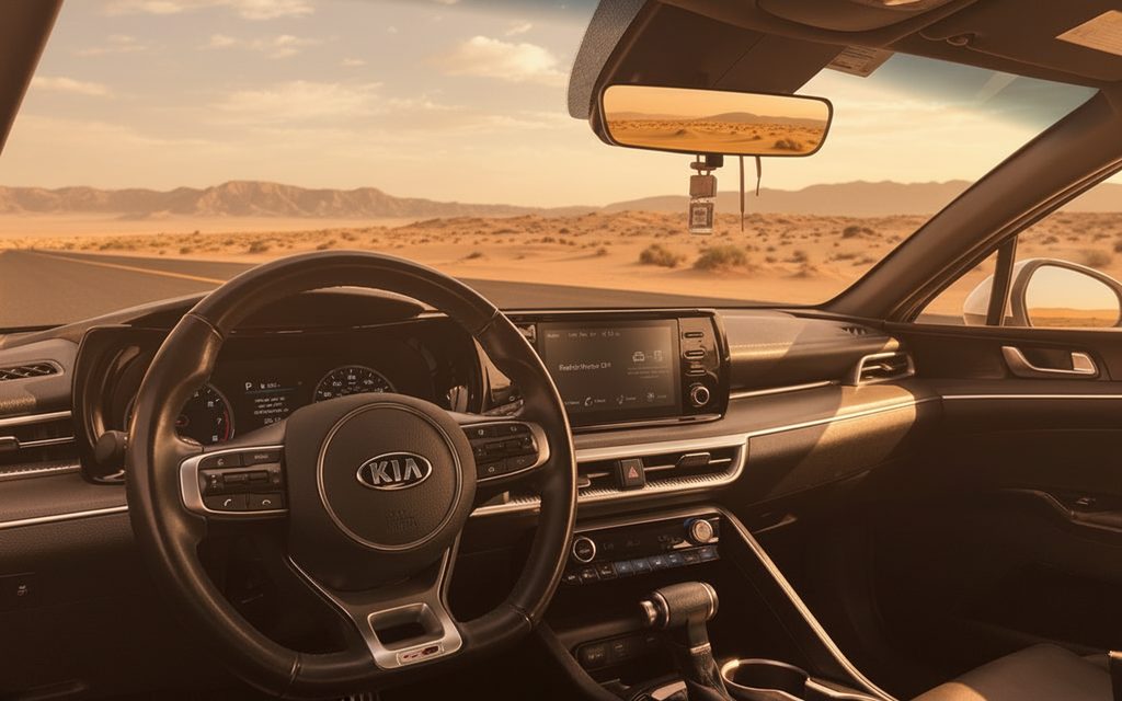 Kia K5 2021 interior view showing trim