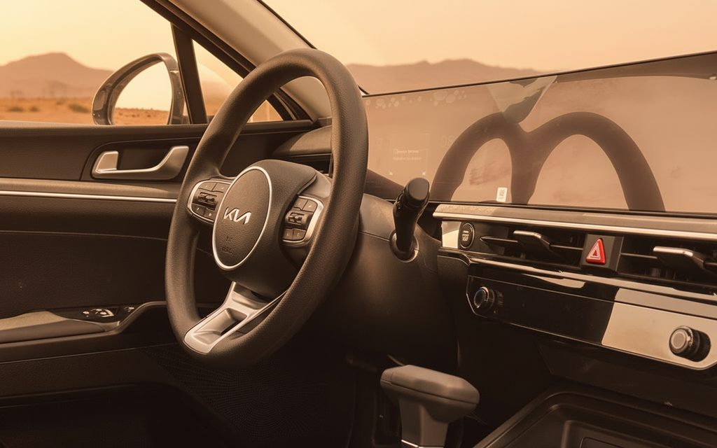 Kia K5 2024 interior view showing trim