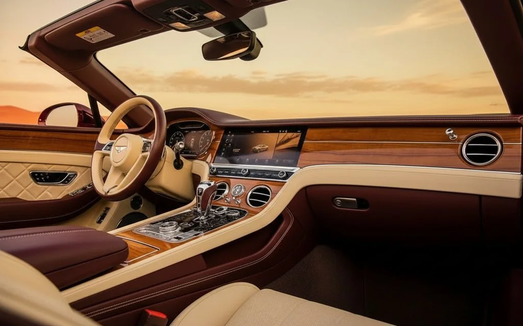 Bentley ContinentalGt Gtc 2022 interior view showing trim – rental in Dubai