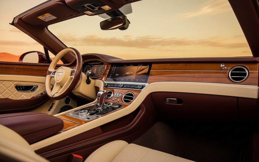 Bentley ContinentalGt Gtc 2022 interior view showing trim – rental in Dubai