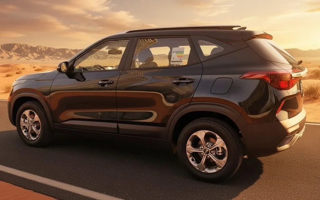 Kia Seltos 2021 Black side profile – rental in Dubai